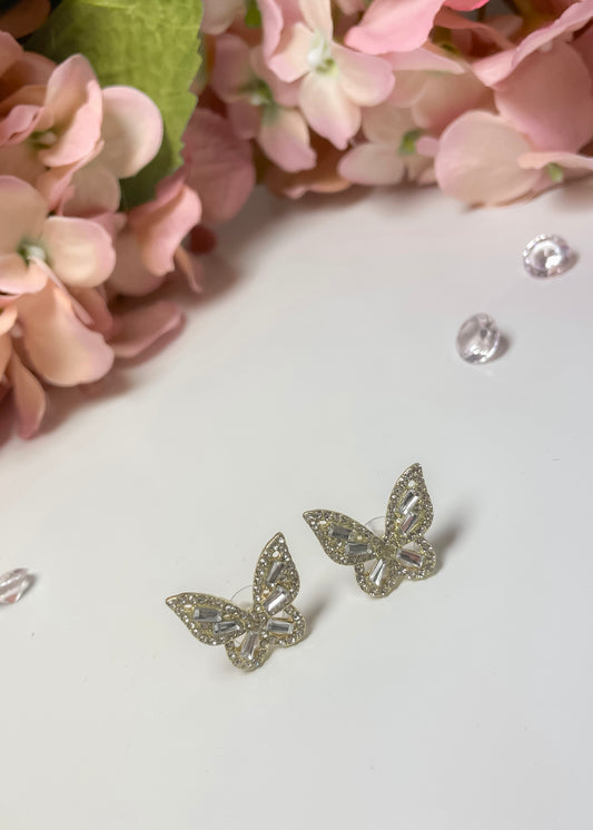 Butterfly Diamanté Large Earrings