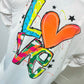 Zoey Graffiti Print Oversized Shirt