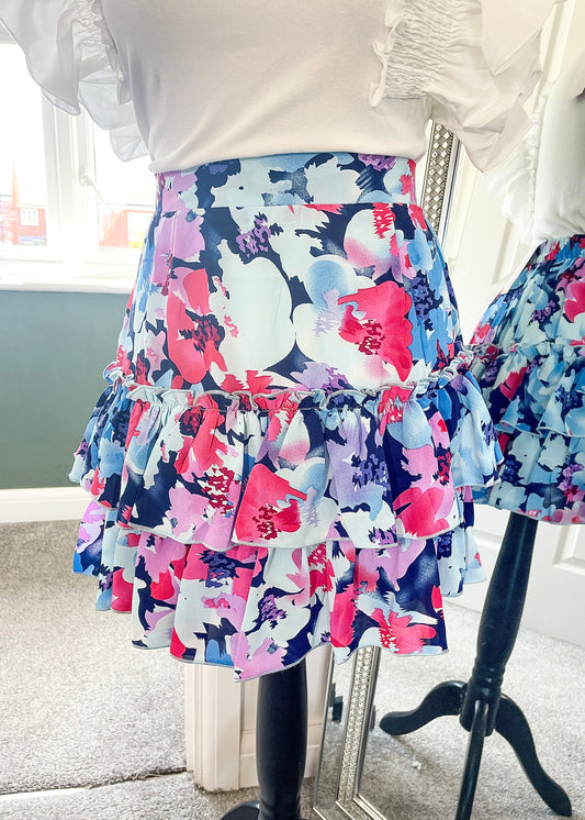 Elsie Floral Ruffle Skirt
